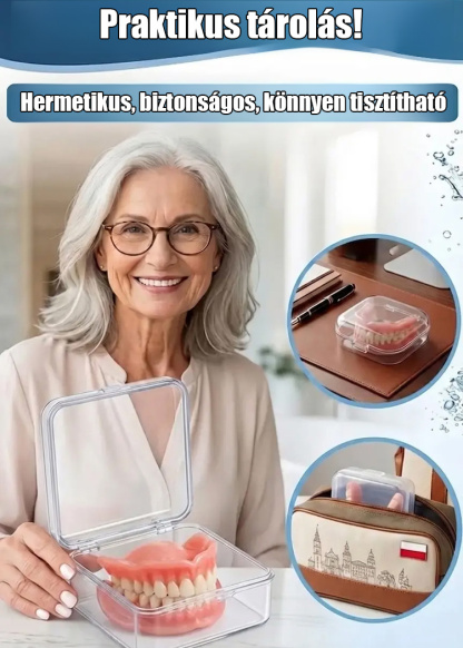 ✨ Tökéletes Mosoly 1 Másodperc Alatt – Fájdalom, Fúrás és Milliós Számlák Nélkül! ✨【Hordozható tárolódoboz ajándékba】Teljes fogvédő műfogsor