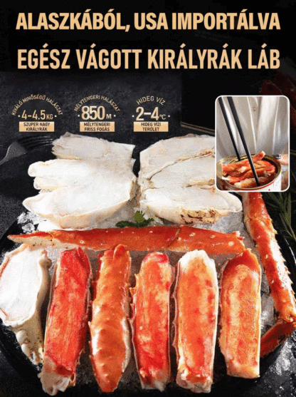 🦀【Legtöbbet Eladott】Konzerv, fogyasztásra kész királyrák lábak Alaszkából, USA | Telt Húsú Ínyencség | Azonnali Fogyasztásra |Magas Fehérjetartalom, Prémium Íz | 50% OFF