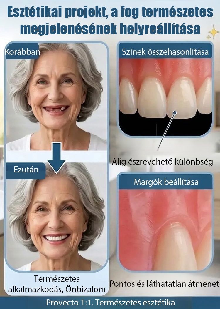 ✨ Tökéletes Mosoly 1 Másodperc Alatt – Fájdalom, Fúrás és Milliós Számlák Nélkül! ✨【Hordozható tárolódoboz ajándékba】Teljes fogvédő műfogsor