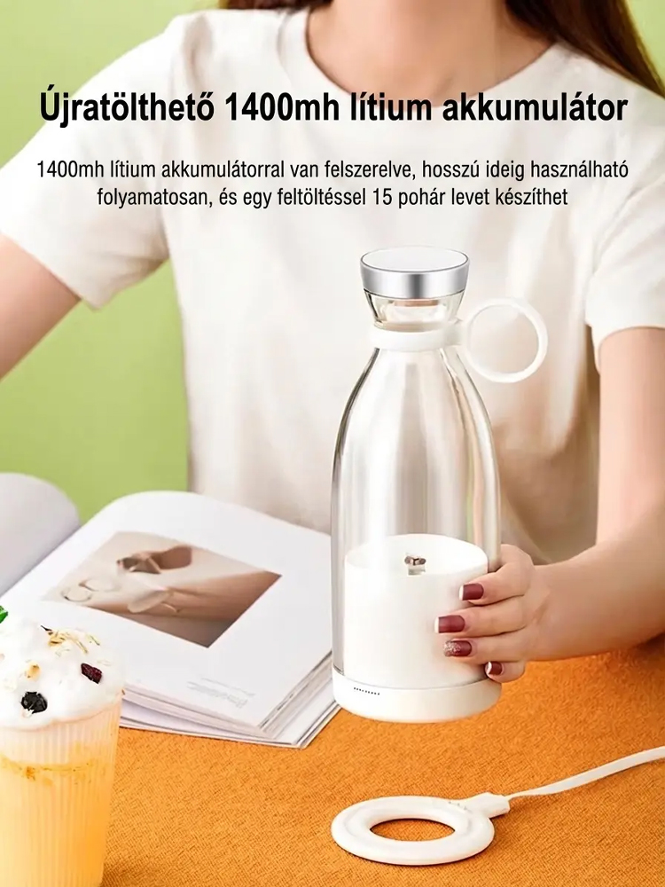 🌟 Vidd Magaddal a Frissességet! A Te Zsebméretű Turmixod 🌟Az utazási mini elektromos gyümölcsfacsaró pohár