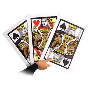 King becomes Queen (large somersault card) -- made of plastic