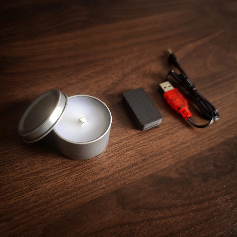 Remote Metal Cup Candle