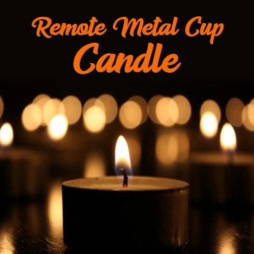 Remote Metal Cup Candle