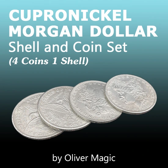 White copper Morgan coin set (four coins and one case)