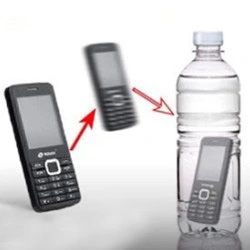 Cell phone in bottle