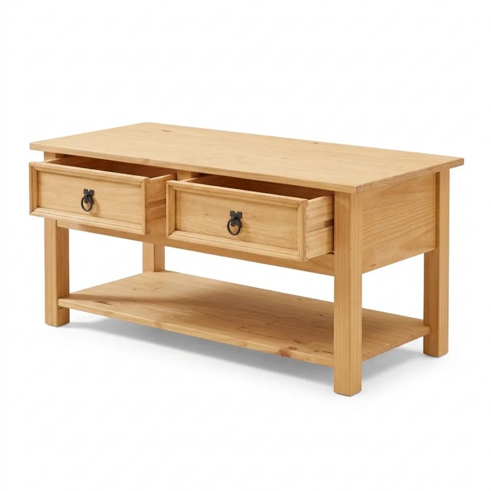 Eleganter Landhaus-Stil Beistelltisch mit Schubladen