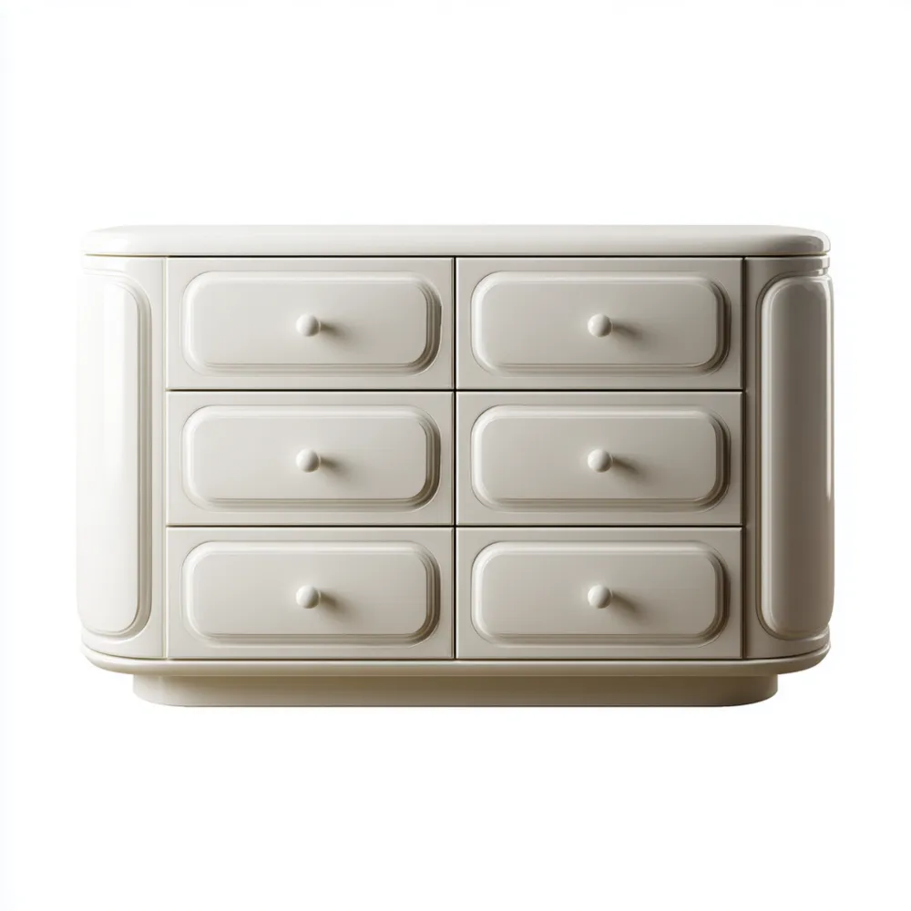 Kommode Holz 120x80x40 cm – Cremeweiß