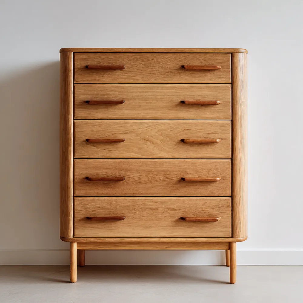 Kommode aus Eichenholz mit 5 Schubladen