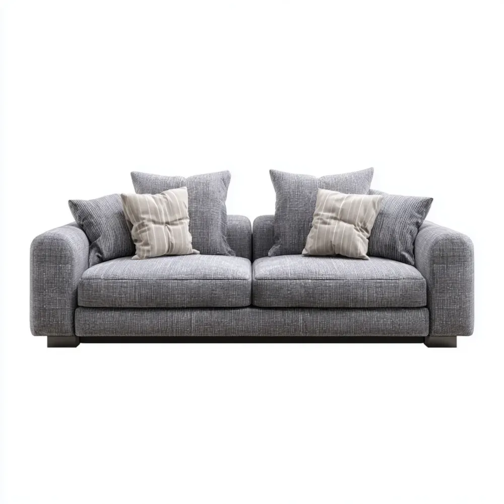 Sofa Stoff 220x90x85 cm - Hellgrau