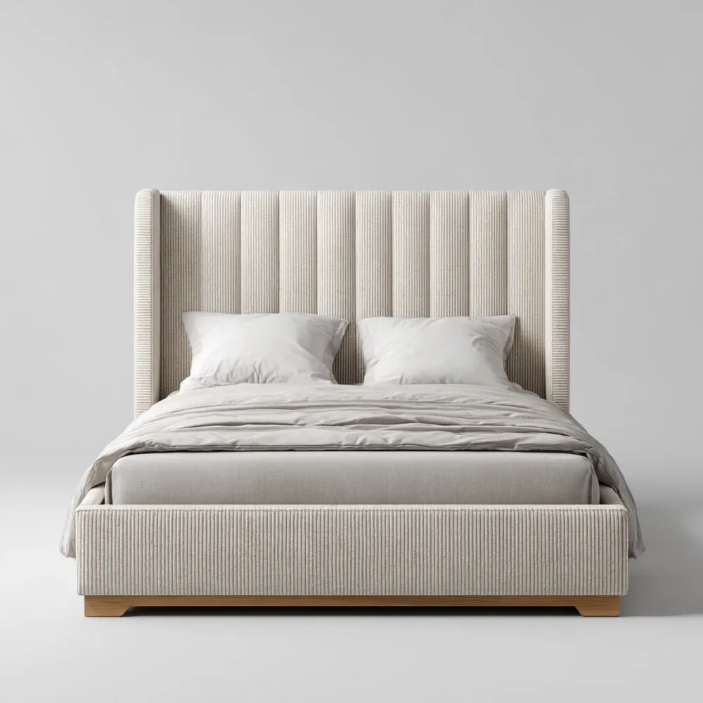 Polsterbett Stoff 180x200 cm - Beige