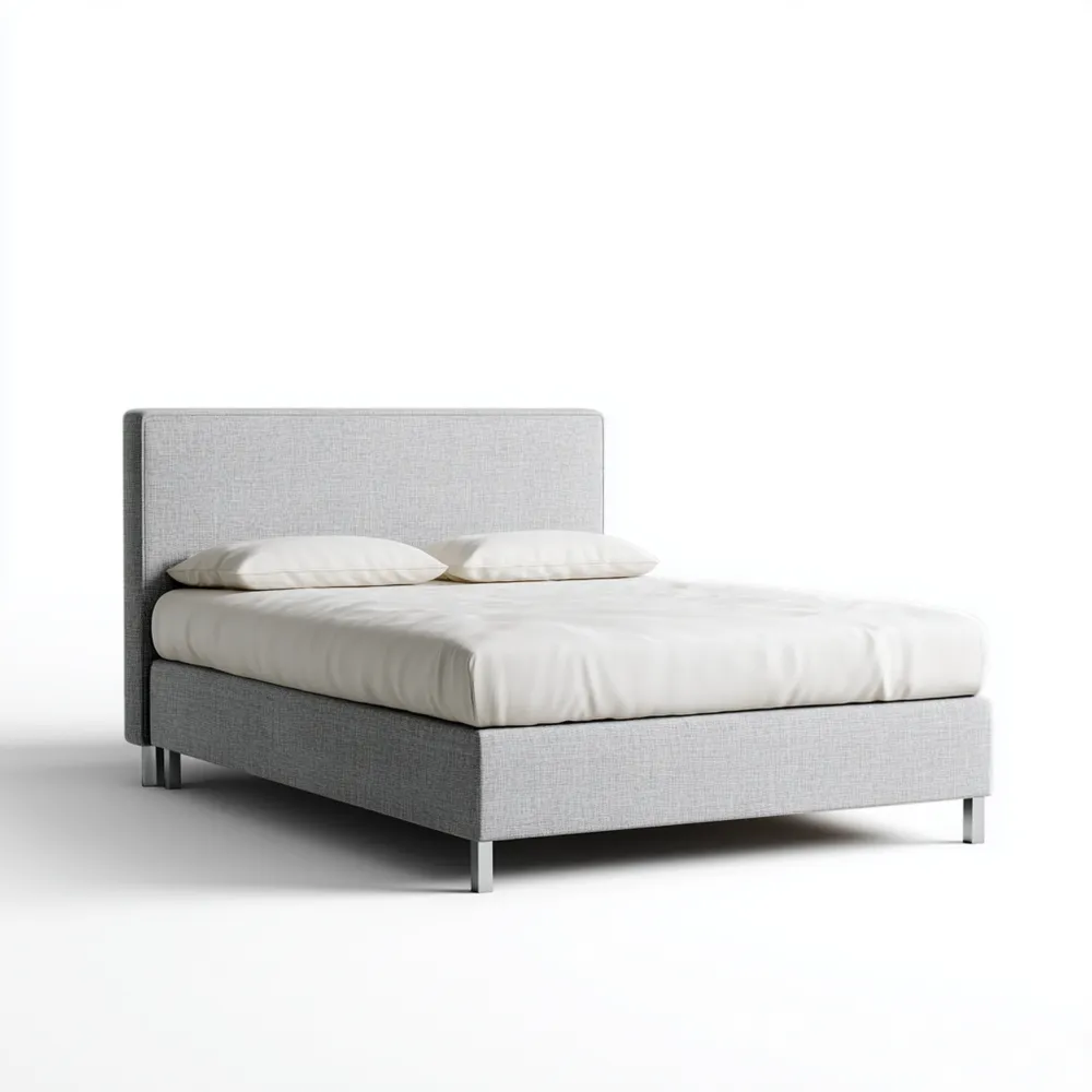 Polsterbett Doppelbett Textil 200x160x100 cm - Hellgrau