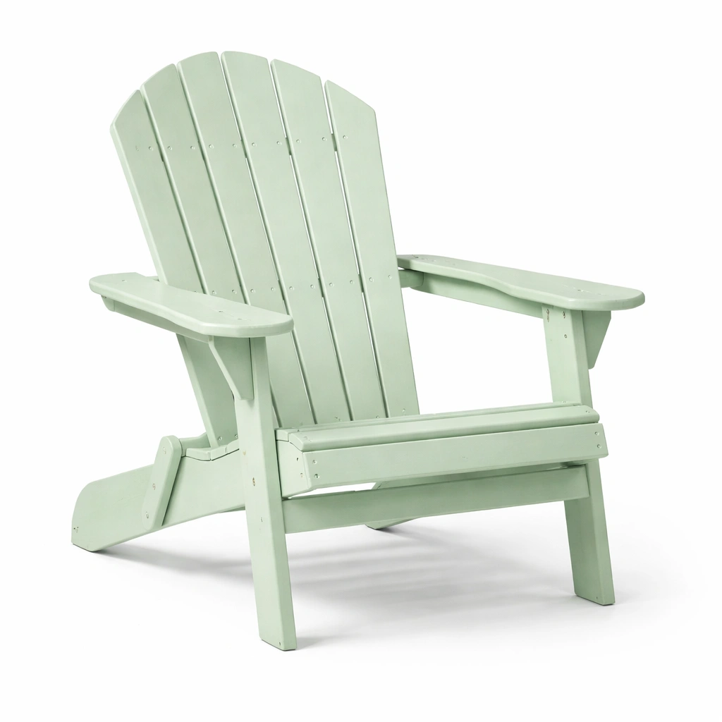Silla adirondack de madera verde menta-Roomarae