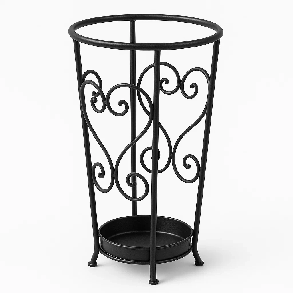 Paragüero Acero Negro Decorativo-LIVCRAFTO