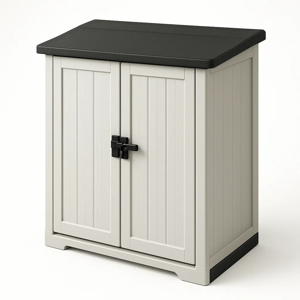 Armario de almacenamiento de plástico gris 70x45x90 cm-Furnnestle