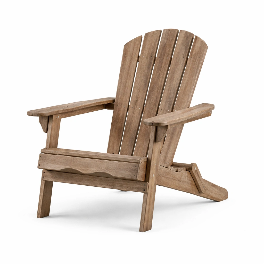 Silla adirondack de madera de roble 90x75x88 cm-De Coico