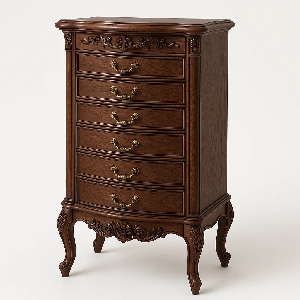 Cajonera Madera de Nogal Marrón 6 Cajones-Homcrafty