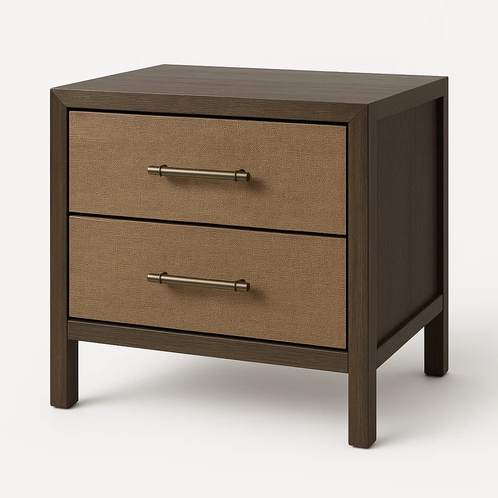 Mesita de noche Madera con 2 Cajones-Homcrafty