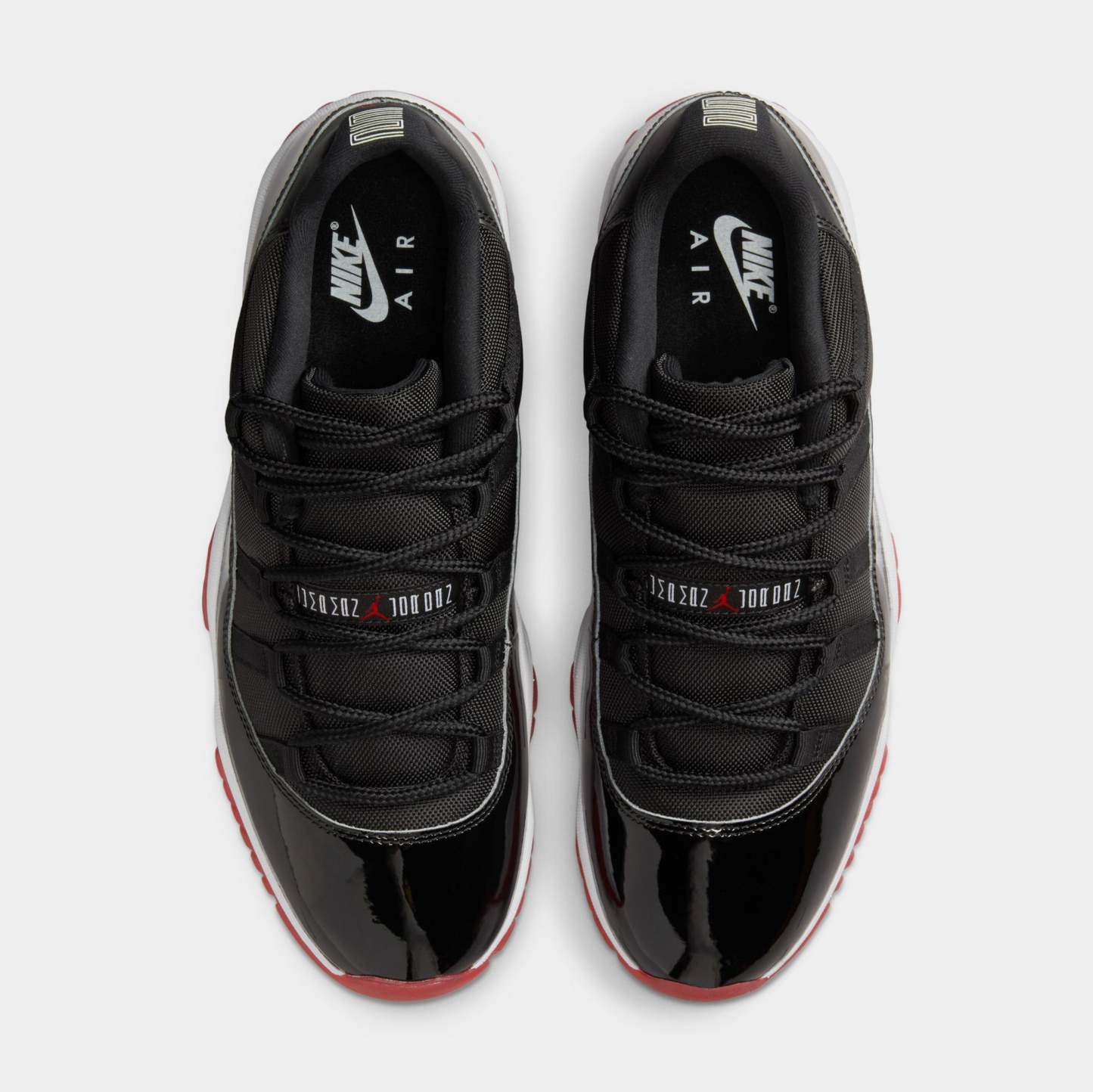 Air Jordan 11 Retro Low Bred Mens Lifestyle Shoes (Black/Varsity Red/White)