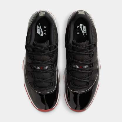 Air Jordan 11 Retro Low Bred Mens Lifestyle Shoes (Black/Varsity Red/White)
