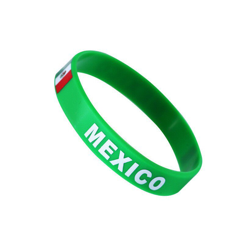 2026 World Cup Silicone Bracelets - USA Canada Mexico Flag Football Wristbands