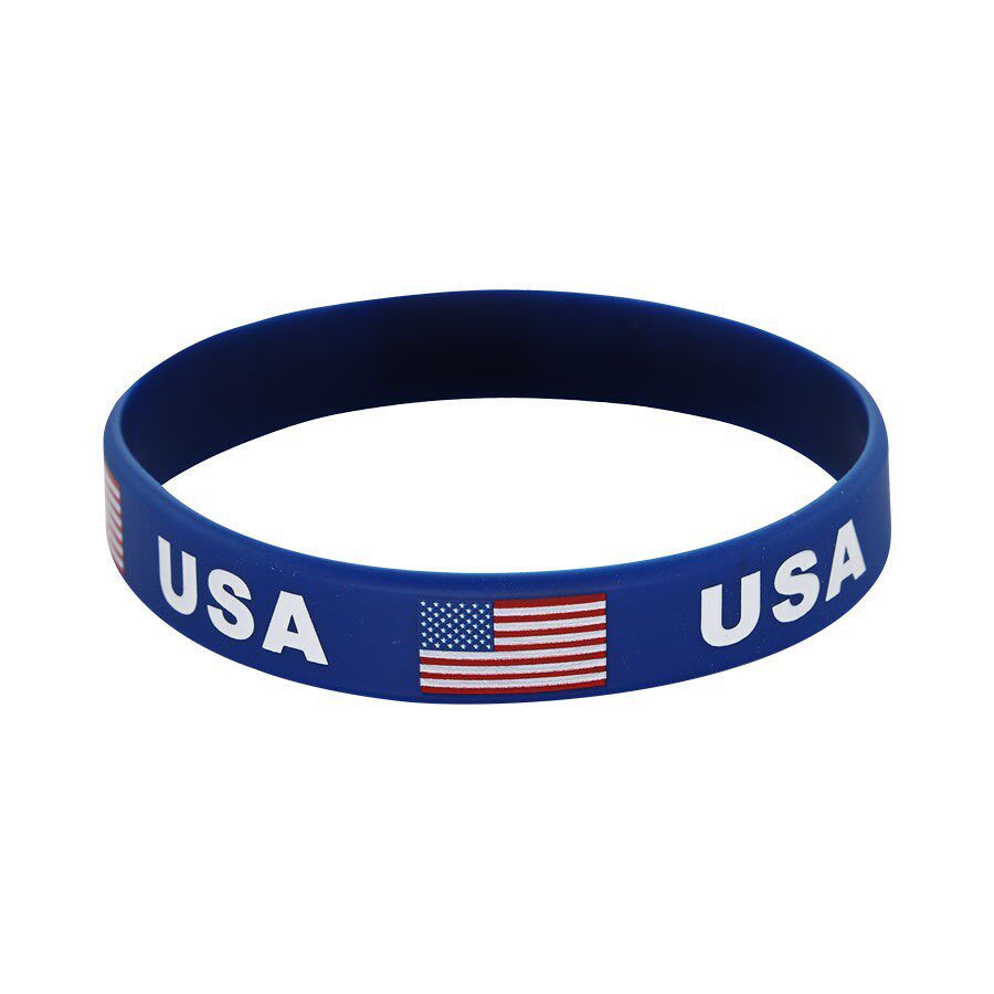 2026 World Cup Silicone Bracelets - USA Canada Mexico Flag Football Wristbands