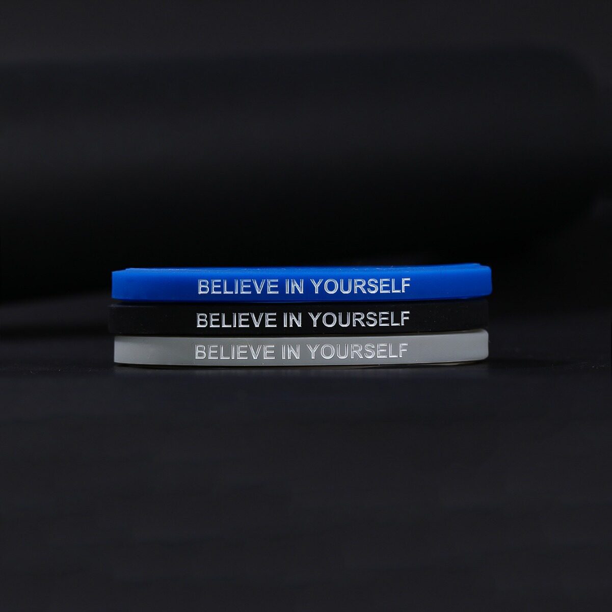 Believe in Yourself Silicone Wristband - Motivational Sports Bracelet for Men and Women - Inspirational Rubber Handband