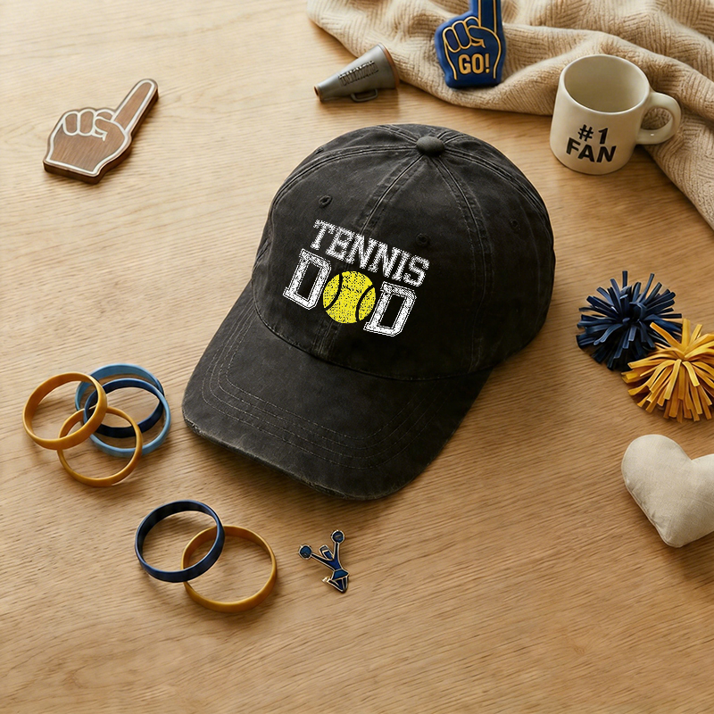 Unisex "Tennis Dad" Fun-Print Baseball Cap