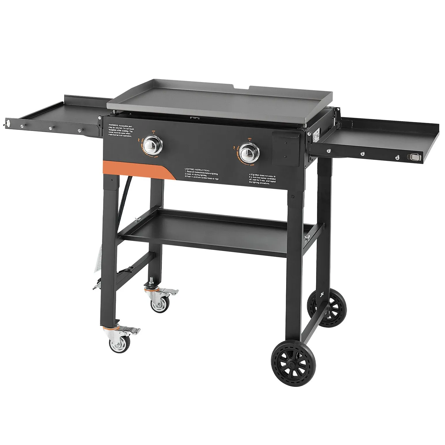 ⚡️Factory wholesale promotion 80% OFF⚡️ Gas Griddle, 3-Burner Flat Top Grill, Propane Griddle with Wheels