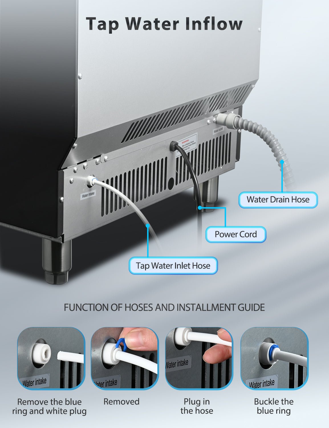 🔥 Limited-Time Deal – Save Up To 80% !100LBS/200LBS/265LBS  Freestanding Commercial Ice Maker