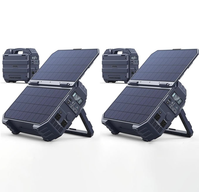 💥Last Day Buy 1 Get 1 Free💥Portable Power Station with Built-in Solar Panel