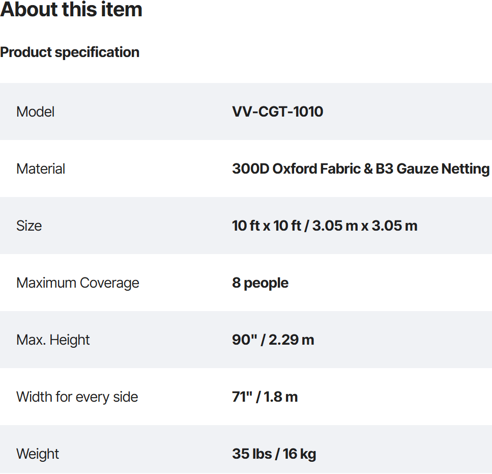 ⚡️Factory wholesale promotion 80% OFF⚡️  Gazebo Screen Tent, 10 x 10 ft, 6 Sided Pop-up Camping Canopy Shelter Tent with Mesh Windows, Portable Carry Bag