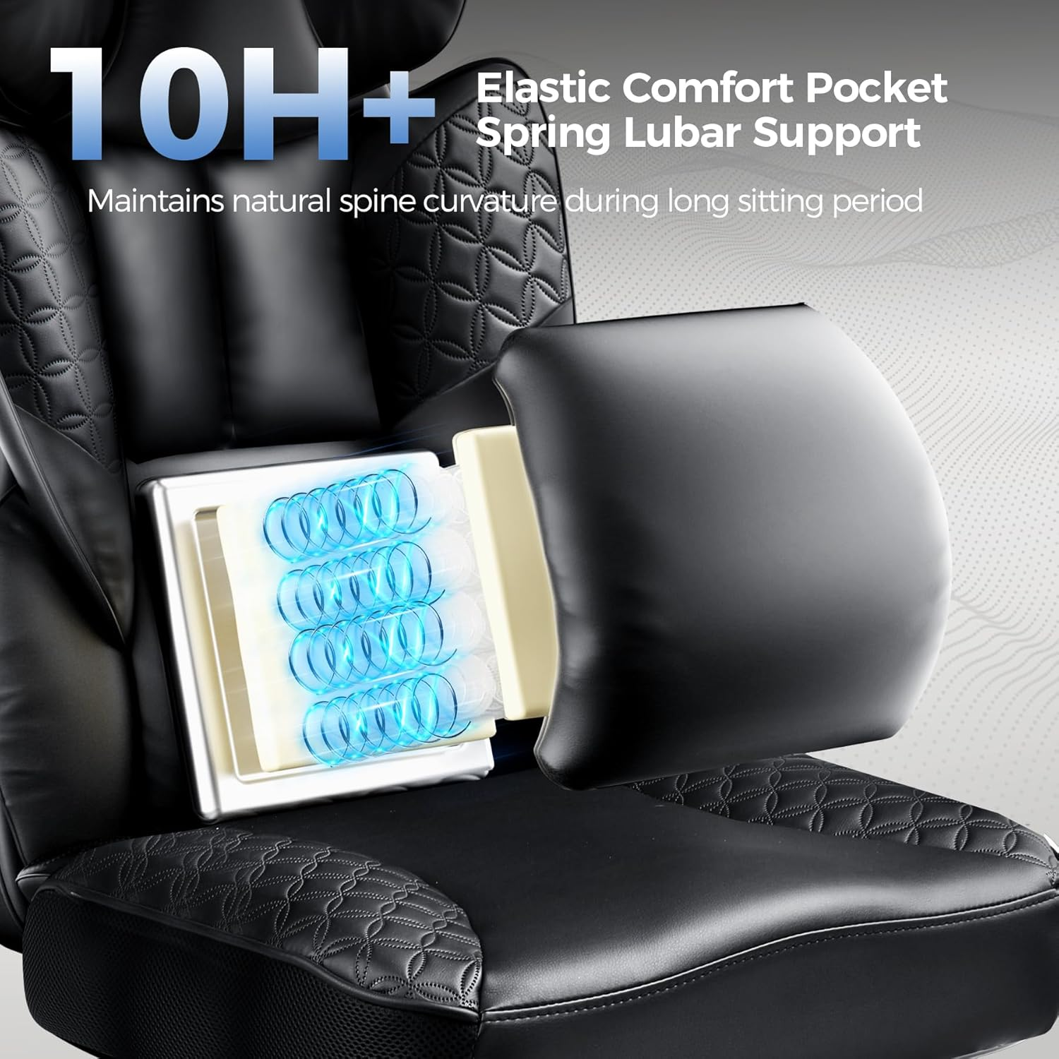 Upgraded Big and Tall Office Chair 400LBS with Pillow, Adjustable Armrest CH510