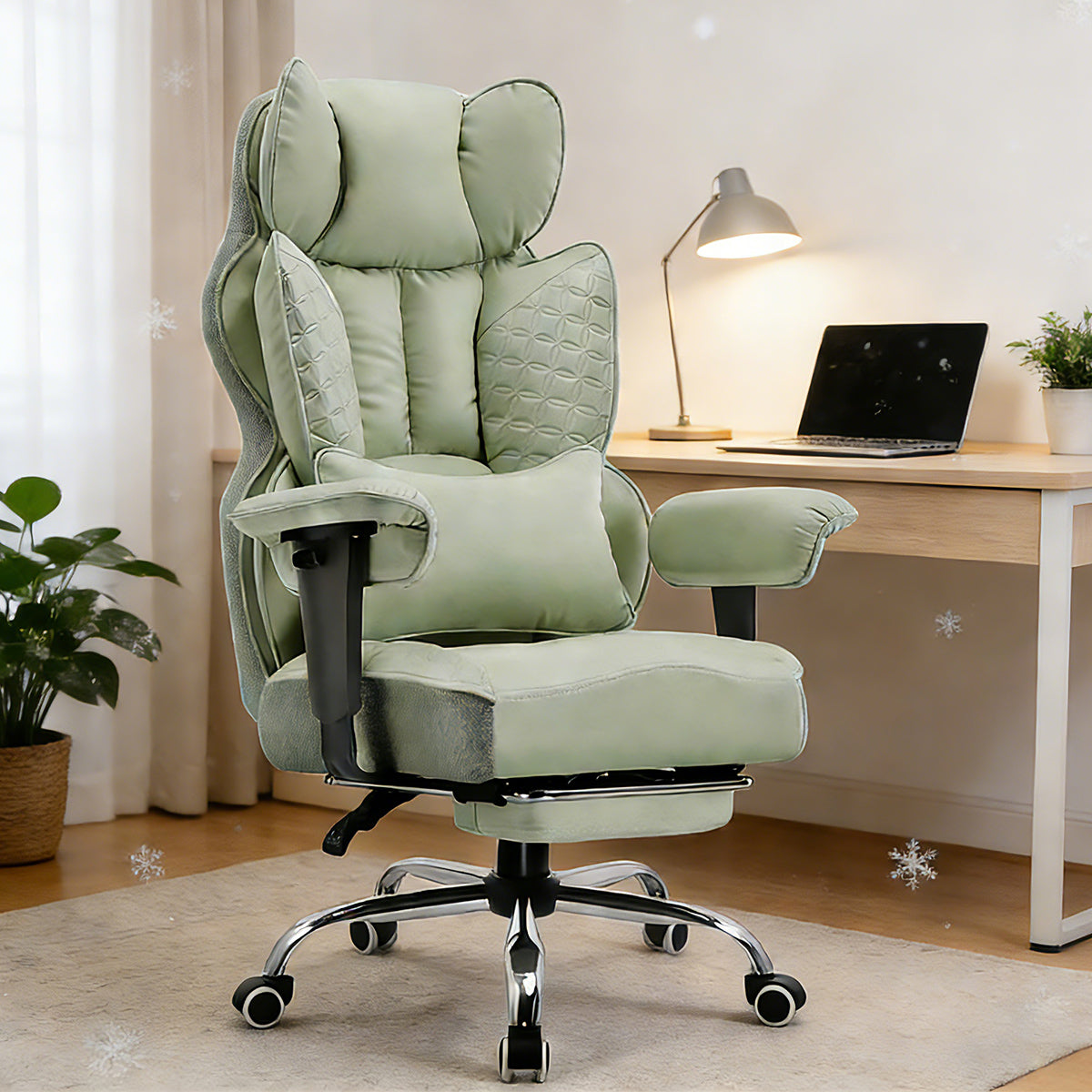 Upgraded Big and Tall Office Chair 400LBS with Pillow, Adjustable Armrest CH510