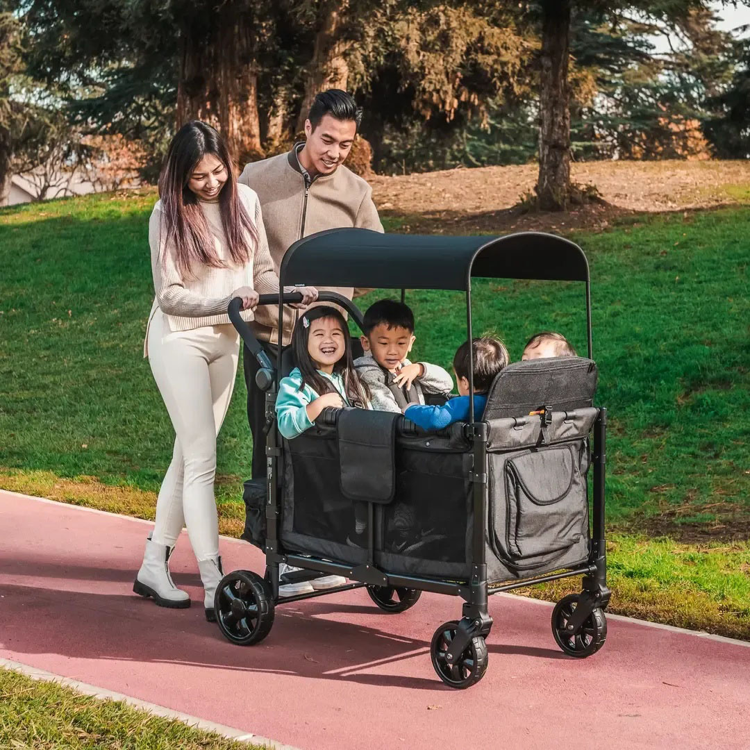 [🔥LIMITED TIME OFFER ONLY TODAY! ONLY ＄35.98!! ]W4 Elite Quad Stroller Wagon (4 Seater)