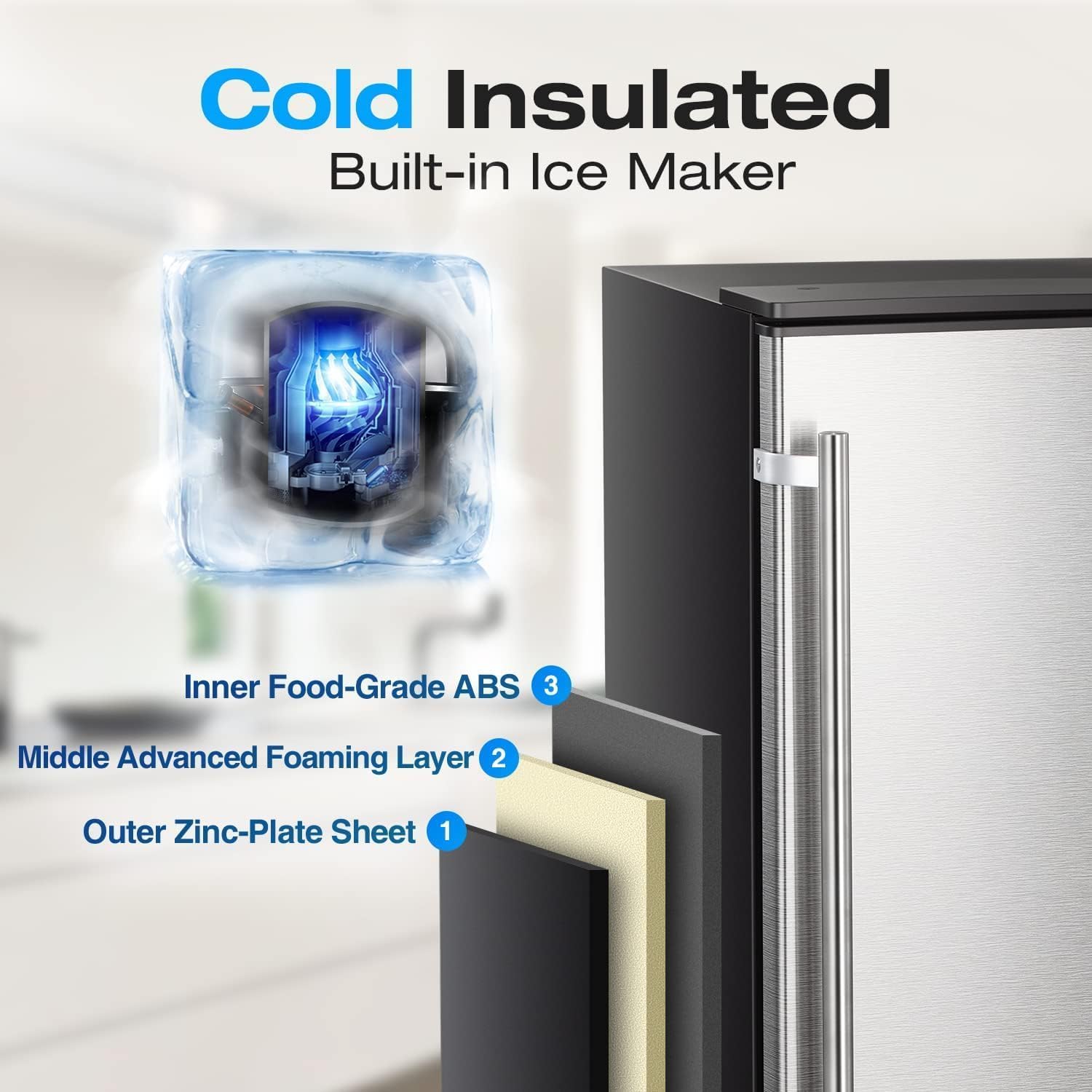 🔥 Limited-Time Deal – Save Up To 80% !100LBS/200LBS/265LBS  Freestanding Commercial Ice Maker
