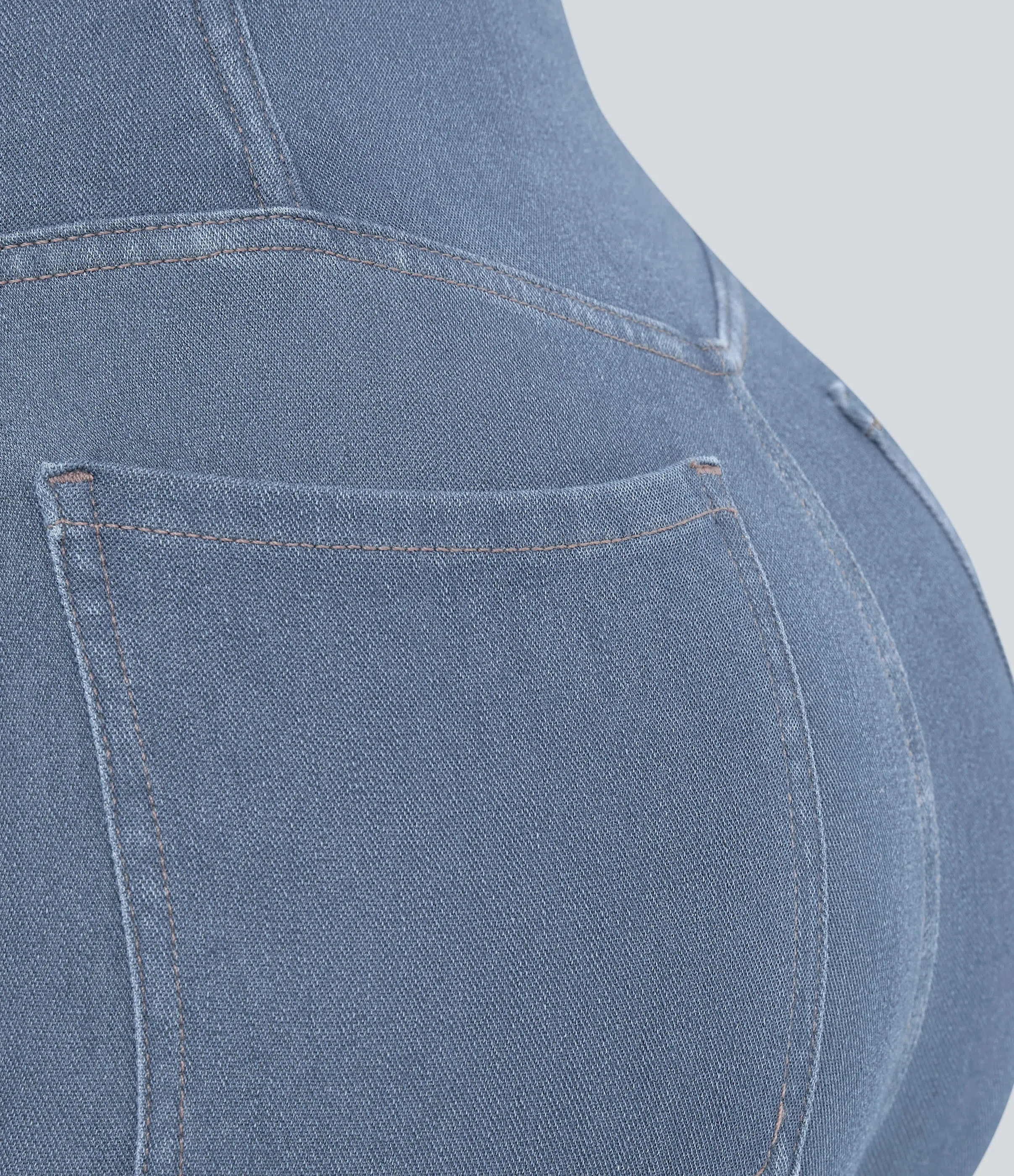 LBF-⚡High Waisted Crossover Pocket Washed Stretchy Knit Casual Super Flare Jeans⚡