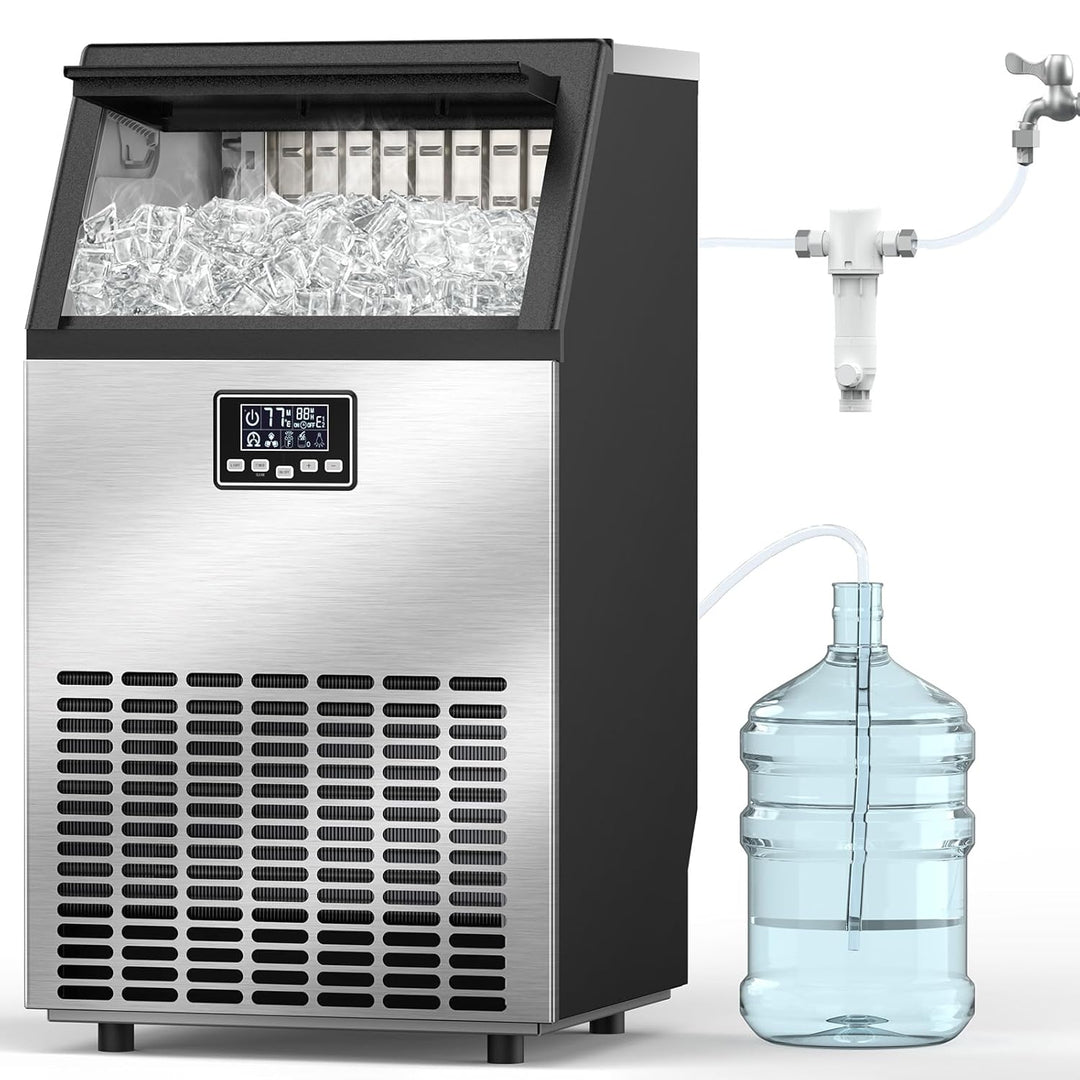 🔥 Limited-Time Deal – Save Up To 80% !100LBS/200LBS/265LBS  Freestanding Commercial Ice Maker