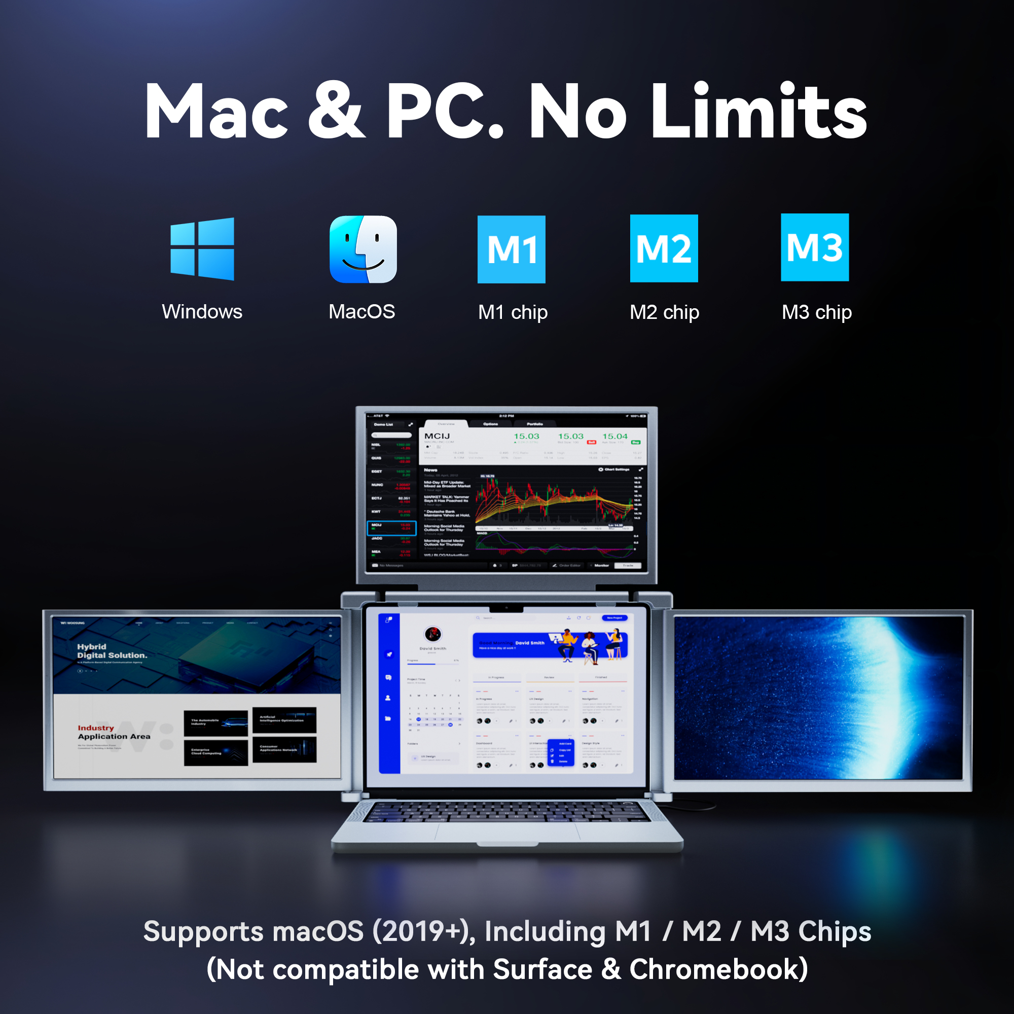 clearance sale⏰14" Hanging 3-Screen Extender