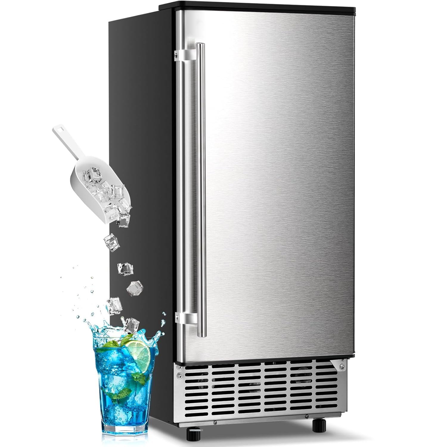 🔥 Limited-Time Deal – Save Up To 80% !100LBS/200LBS/265LBS  Freestanding Commercial Ice Maker
