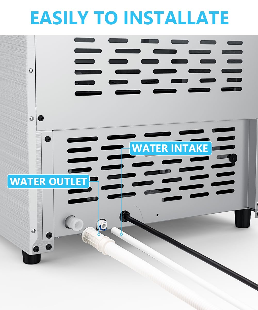 🔥 Limited-Time Deal – Save Up To 80% !100LBS/200LBS/265LBS  Freestanding Commercial Ice Maker