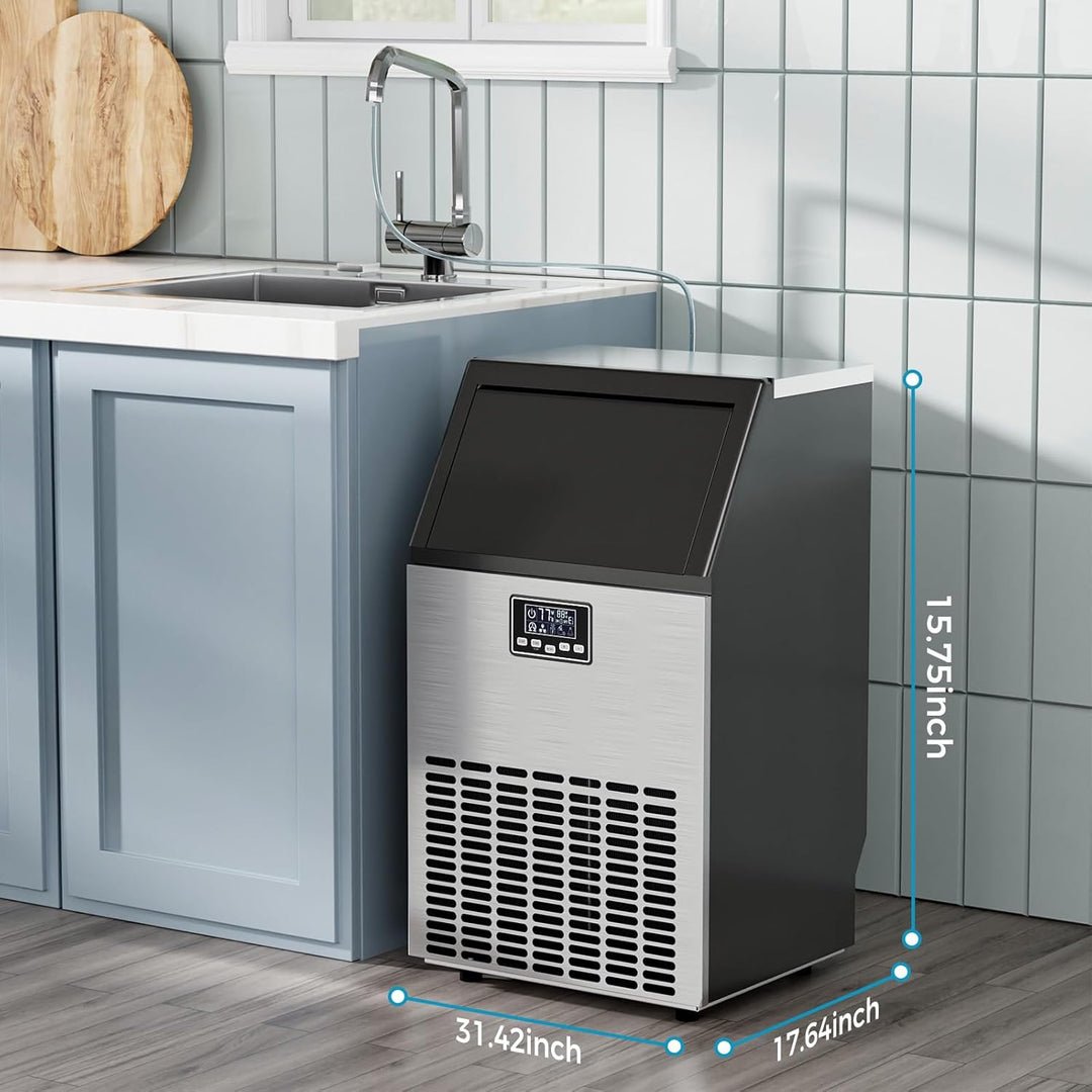 🔥 Limited-Time Deal – Save Up To 80% !100LBS/200LBS/265LBS  Freestanding Commercial Ice Maker