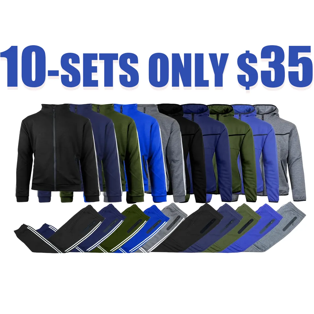 ⚠️Men’s 4-Piece Fleece Zip Hoodie & Jogger Sets
