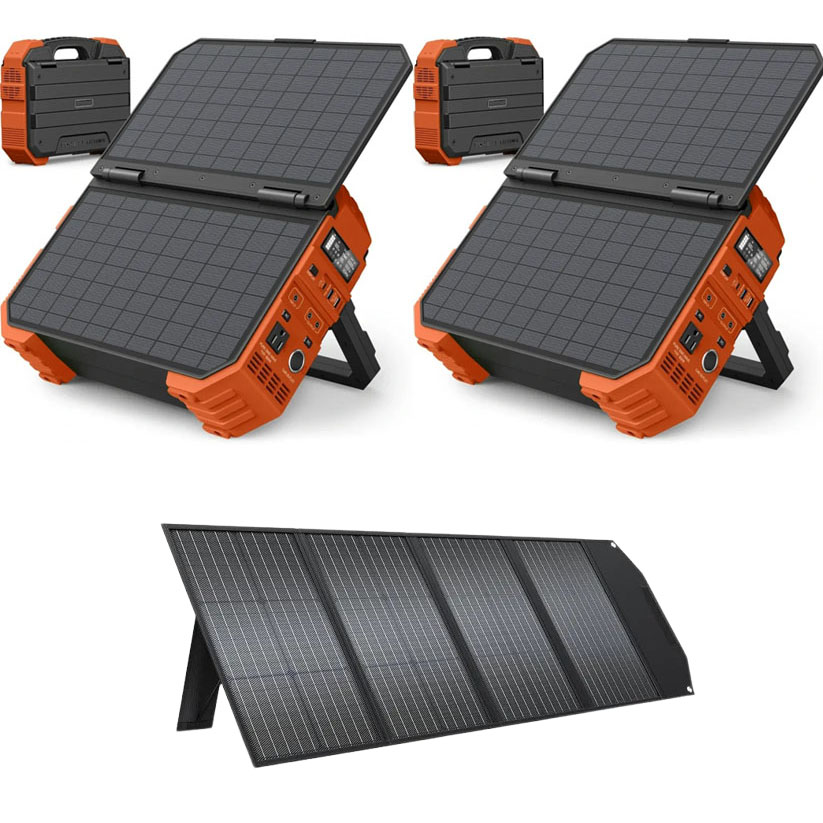 💥Last Day Buy 1 Get 1 Free💥Portable Power Station with Built-in Solar Panel