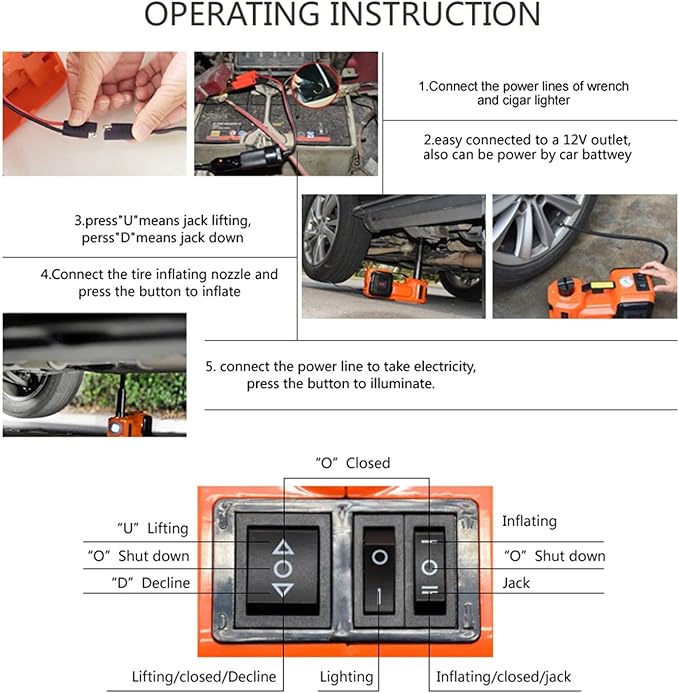 🔥Last Day Clearance🎉 3-in-1 Electric Hydraulic Car Jack