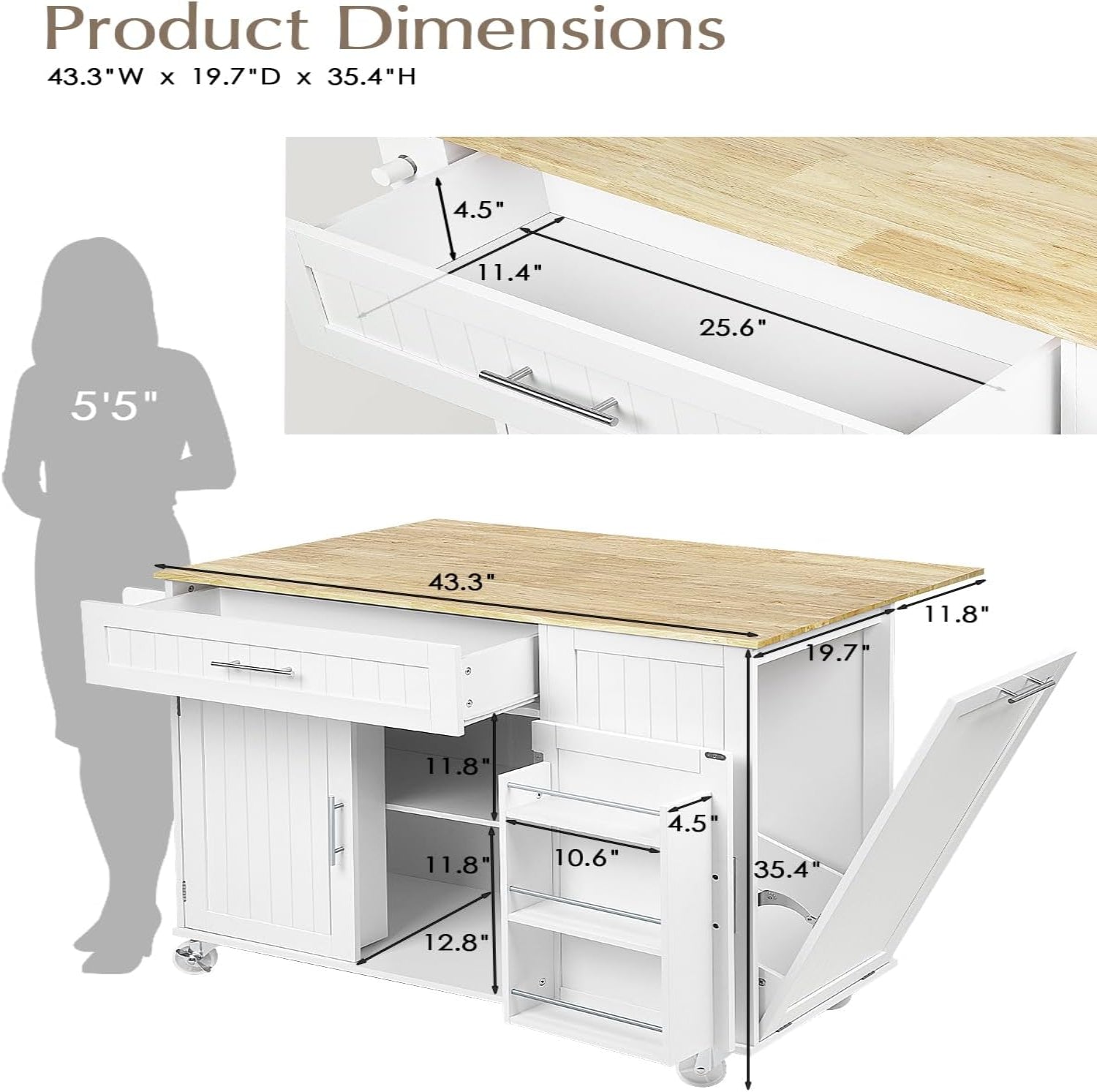 Last Day For Clearance 🔥 Kitchen Island