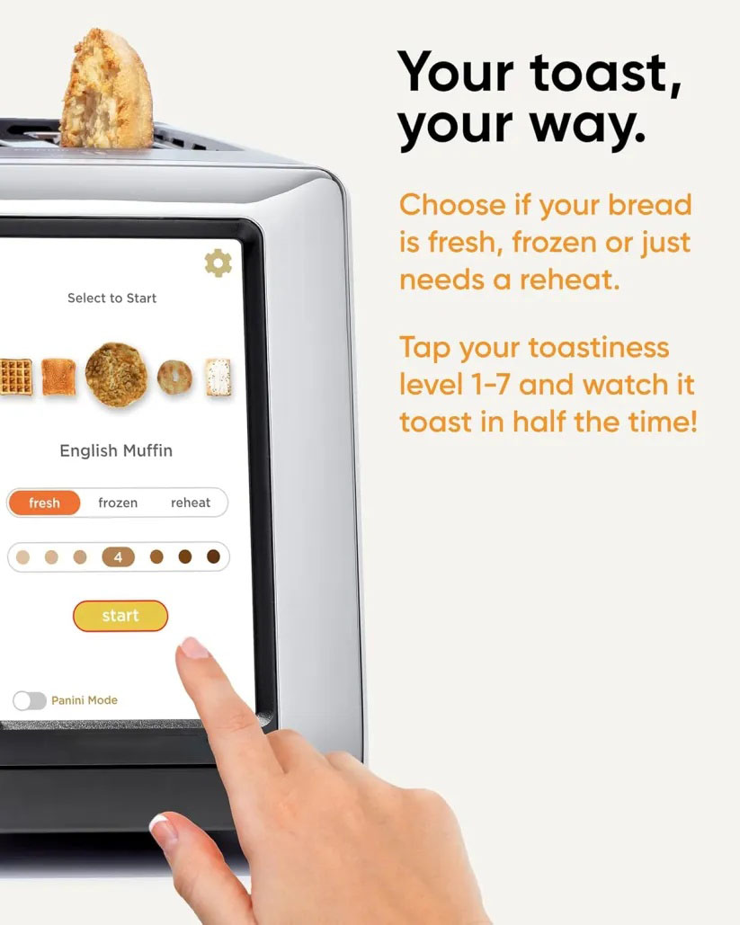 📦📦High-end quality🌟[Clearance sale]Smart Toaster with Touchscreen – Choose from 40+ Bread Types, 7 Browning Levels, & Toastie Press Mode