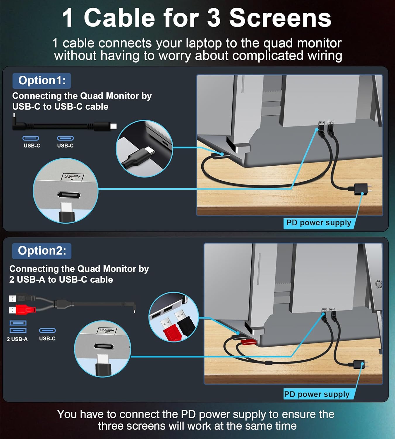 clearance sale⏰14" Hanging 3-Screen Extender