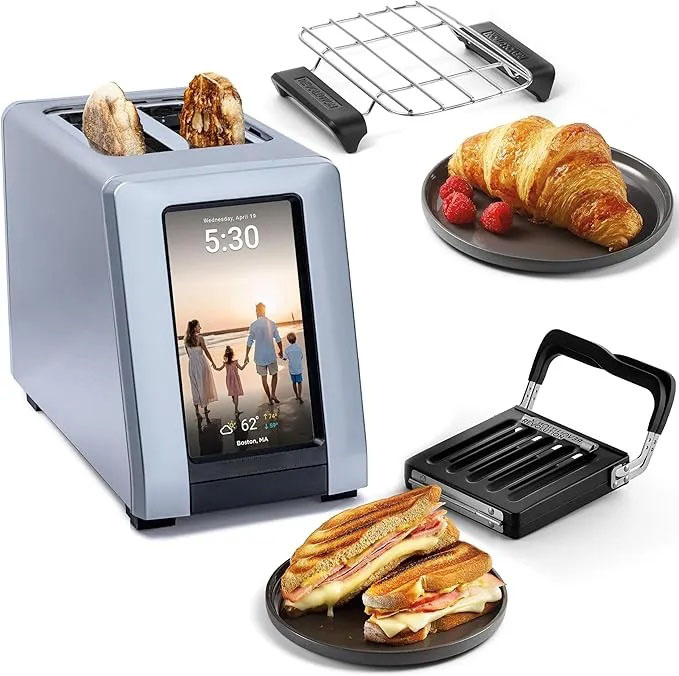 📦📦High-end quality🌟[Clearance sale]Smart Toaster with Touchscreen – Choose from 40+ Bread Types, 7 Browning Levels, & Toastie Press Mode