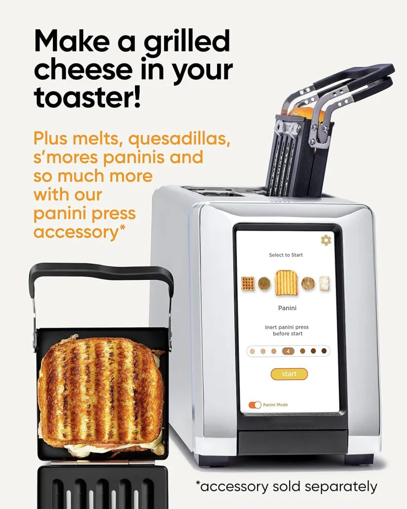 📦📦High-end quality🌟[Clearance sale]Smart Toaster with Touchscreen – Choose from 40+ Bread Types, 7 Browning Levels, & Toastie Press Mode