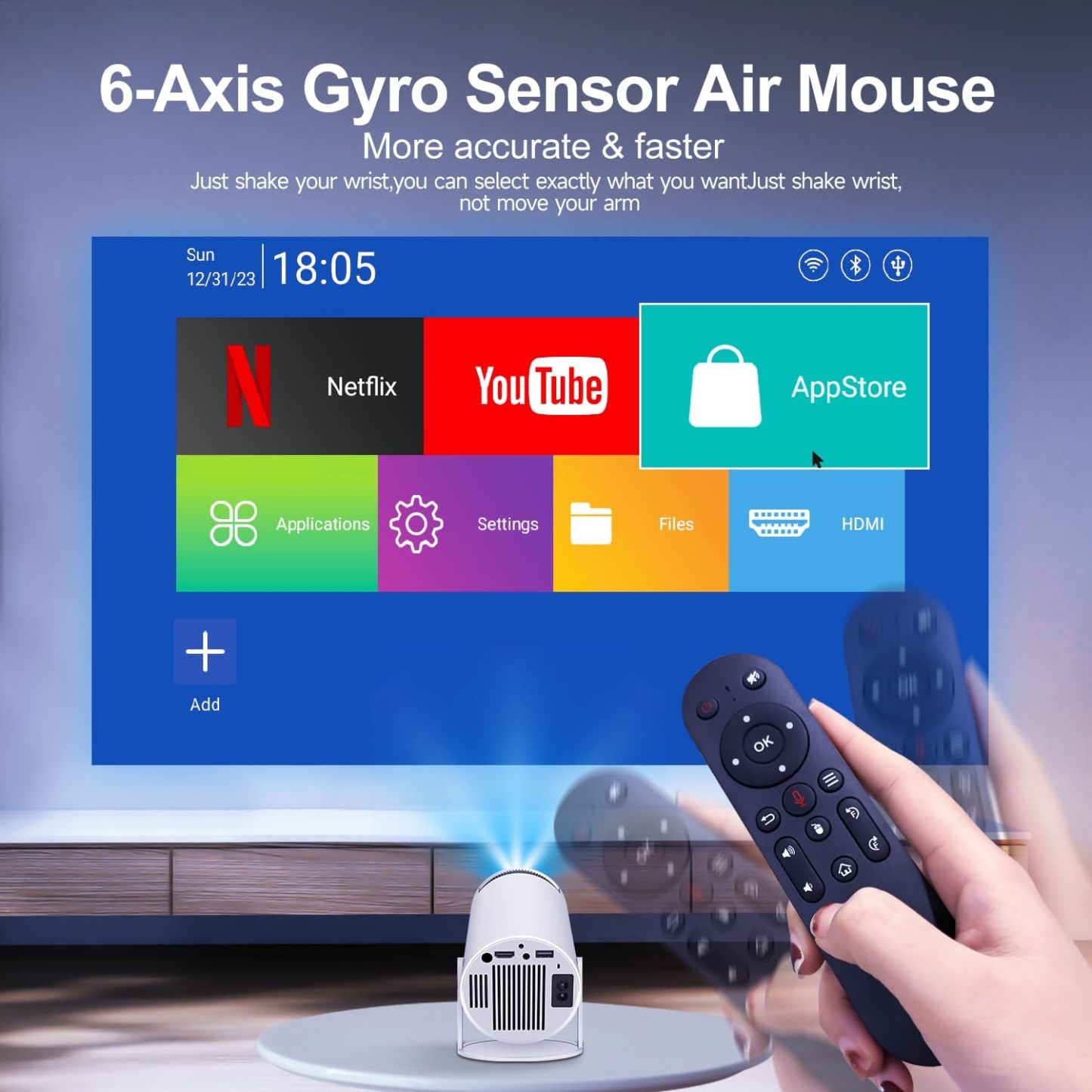 🔥clearance sale🔥Auto Keystone Mini Portable Projector